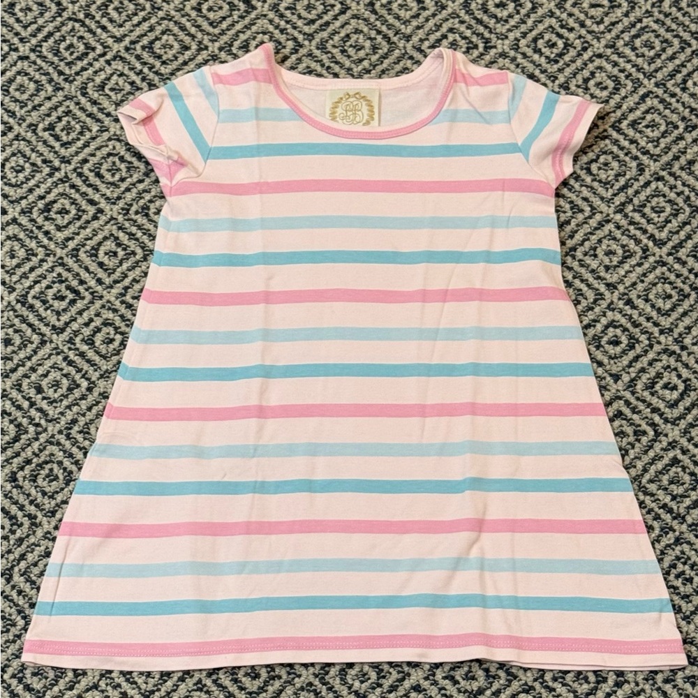 🎉 EUC 🎉 TBBC 4T Pink and Blue Striped Polly Play Dress